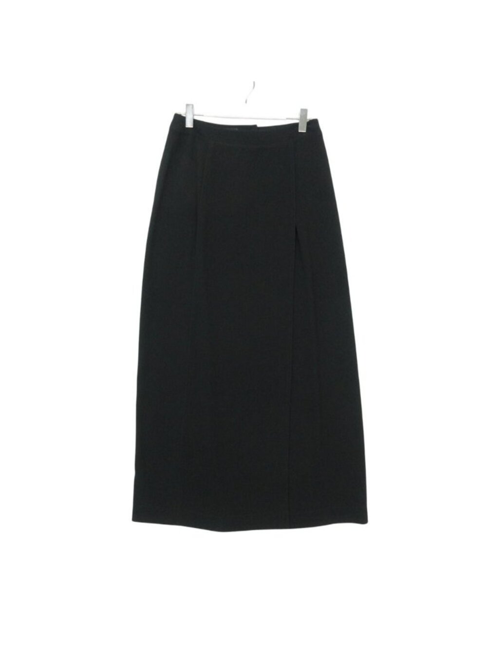 Chanel Long Skirt CC Logo Button Wrap Style Tight Maxi Length Black
